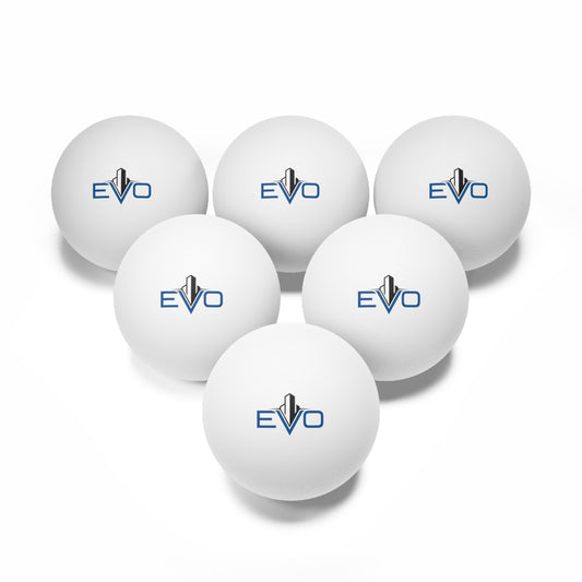 EVO Ping Pong Balls, 6 pcs